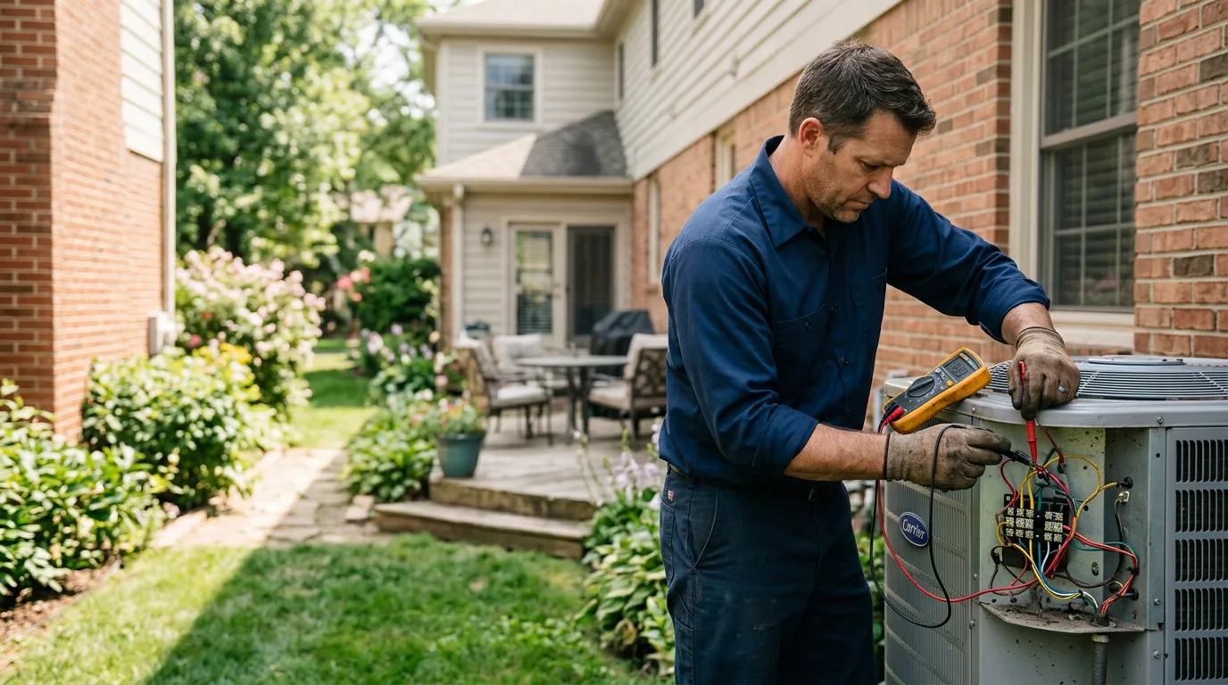HVAC technician working near Linden, PA